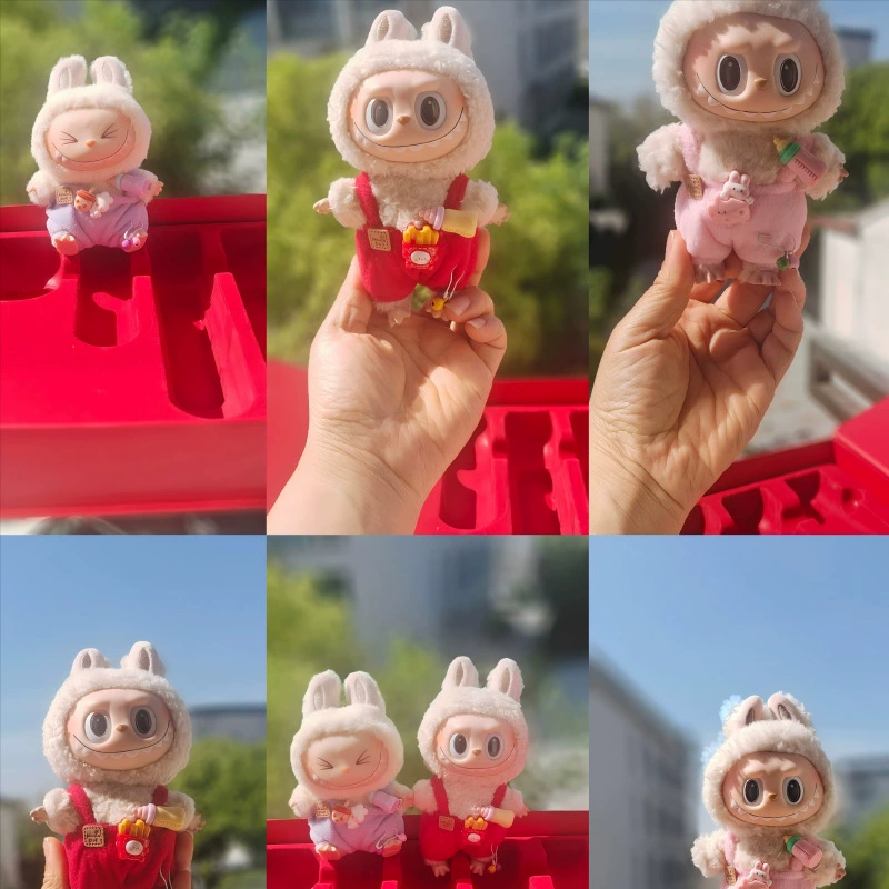 [Только одежда] Одна, две, три эпохи одежды Labubu подвеска Labubu сидит детская одежда бутылочка комбез костюм милый