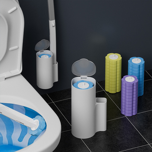 Wall-mounted bathroom cleaning toilet brush set without dead corners household deodorizing and antibacterial disposable toilet brush