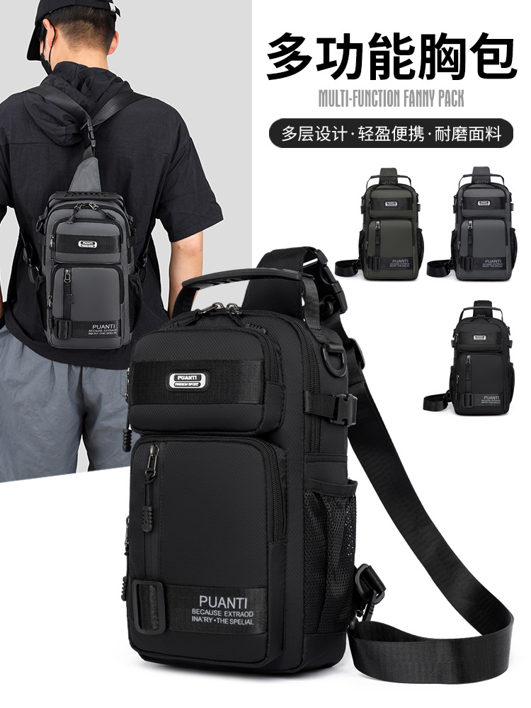 Bolsa de pecho de gran capacidad para hombres transfronterizos, bolsas deportivas de alta calidad para montar, bolsas de hombro para viajar, mochila