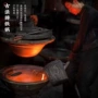 老式传统双耳圆底生铁锅