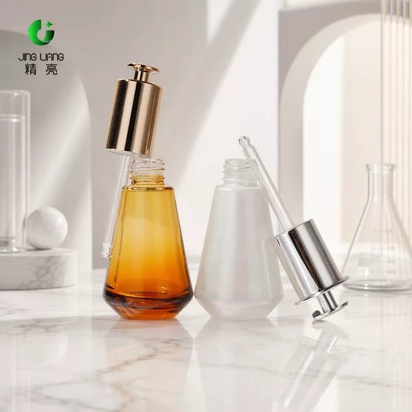 Manufacturer's Spot 45ml Diamond Essence Bottle Antenna Baby Cap Press Dropper Original Liquid Essential Oil Thick Bottom Bottle 30ml