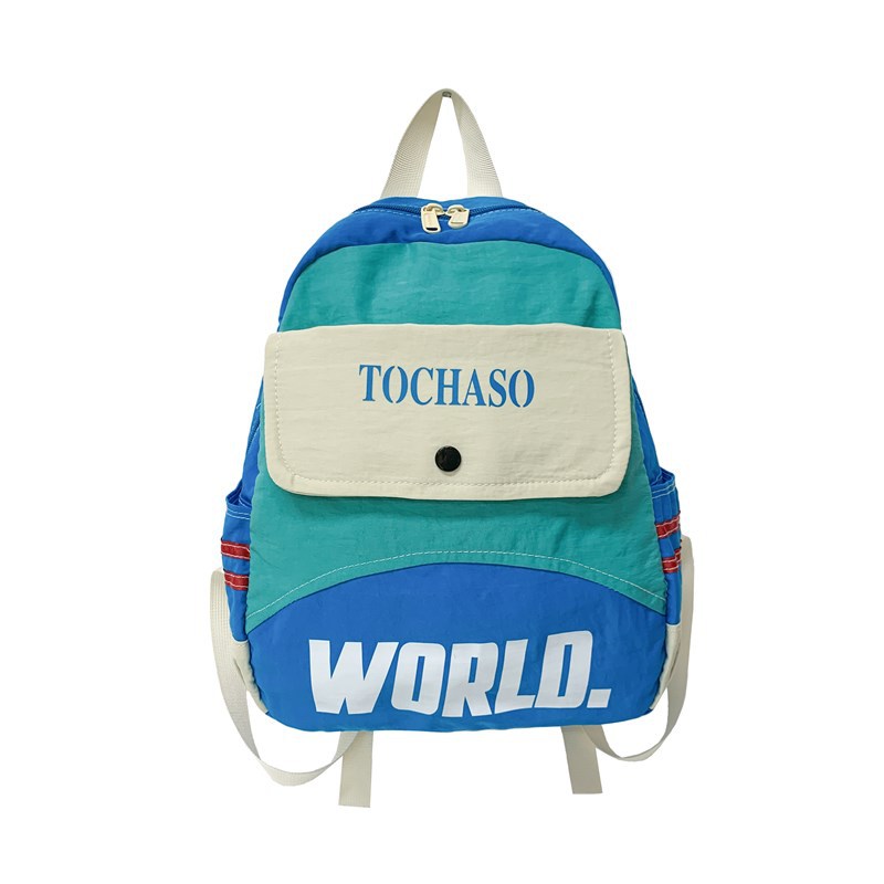 Mochila de moda coreana para niños y niñas, mochila escolar de gran capacidad, nueva mochila de niños con letras extranjeras