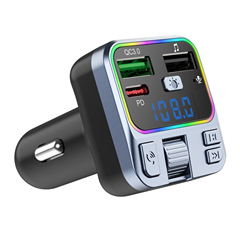 P18車載bluetooth受信機MP3 bluetooth FM送信機bluetoothプレーヤー七色灯PD18W速充新
