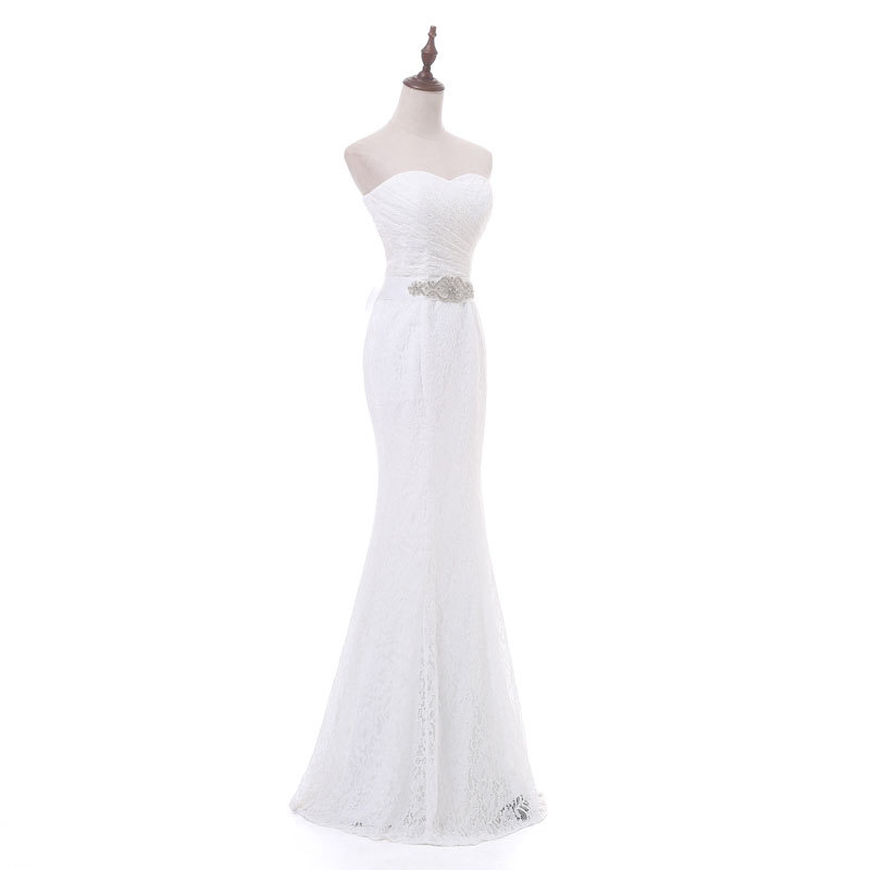Comercio exterior de Europa y América Amazon AliExpress deseo nuevo tubo superior encaje vestido novia elegante cola pescado más tamaño personalización apoyo