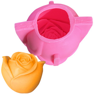 3D Rose Flower Silicone Mold Aromatherapy Candle Mold Fold Cake Mousse Chocolate Mold