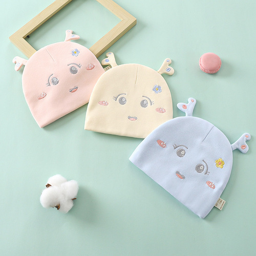 Baby fetal cap spring and autumn newborn fetal cap summer fontanelle cap 0-6 months cute newborn baby hood