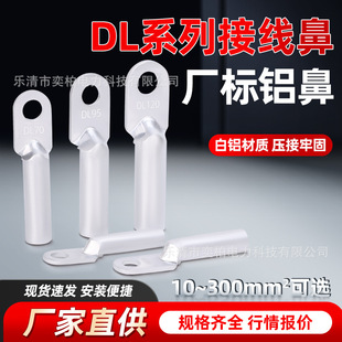DL Series 10-300 All Aluminum Wiring Nose Cold Pressible Terminal Cable Wire Ear Connector Aluminum Nose Plug Oil Factory Standard