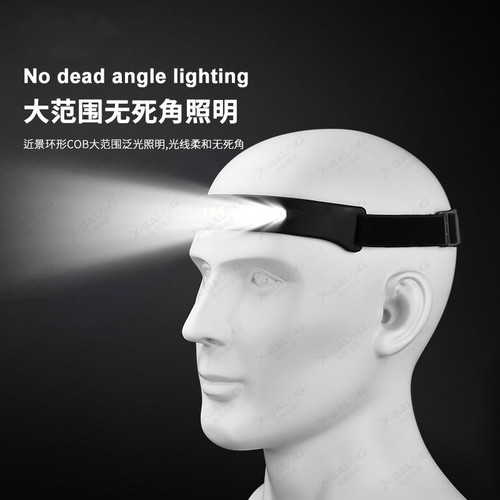 Wholesale Charging Headlamp Long Lasting Headlight Built-in Battery Wave Sensing Fishing 