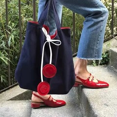 赫本風メアリー珍包頭サンダル女性夏2025年中に漆皮の赤い靴とフランスの太い靴と結婚靴の靴