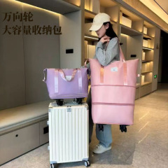 2025旅行バッグ大容量ユニバーサルホイール出張出産予定収納バッグ防水乾湿分離拡張可能荷物バッグ