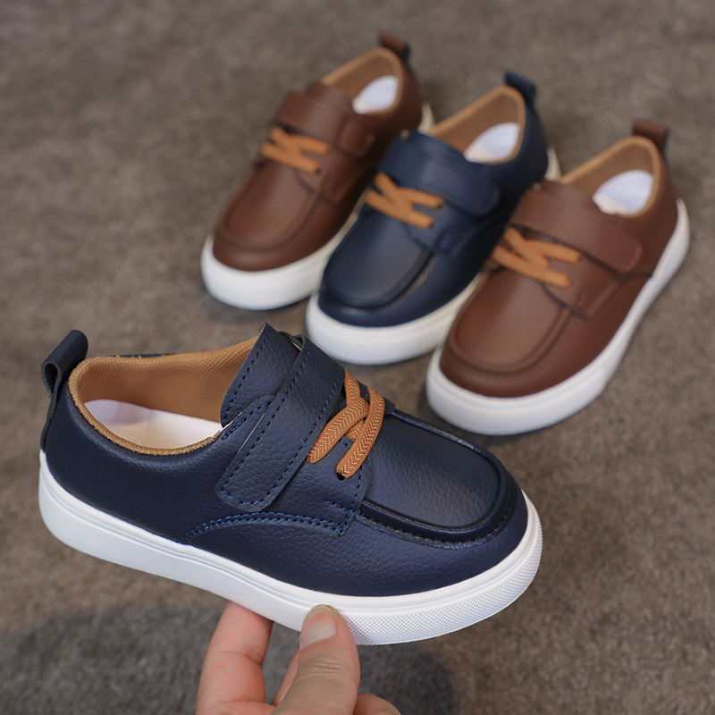 Spring and Autumn Children's Soft Soled Toddler Shoes Doudou Shoes Girls British Style Loafers Boys Casual Leather Shoes Foreign Trade Shoes