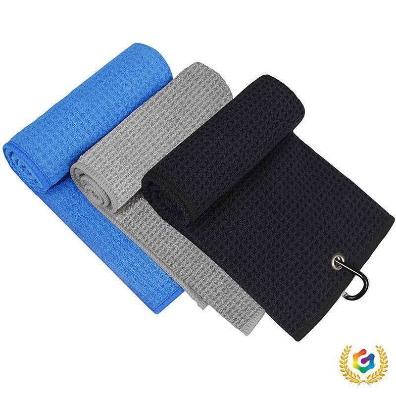 ✧ Cross-Border Waffle Golf Towel, Pineapple Pattern Ball Towel, Sports Towel, 70% off Perforated Holes, Large Quantity in Stock
