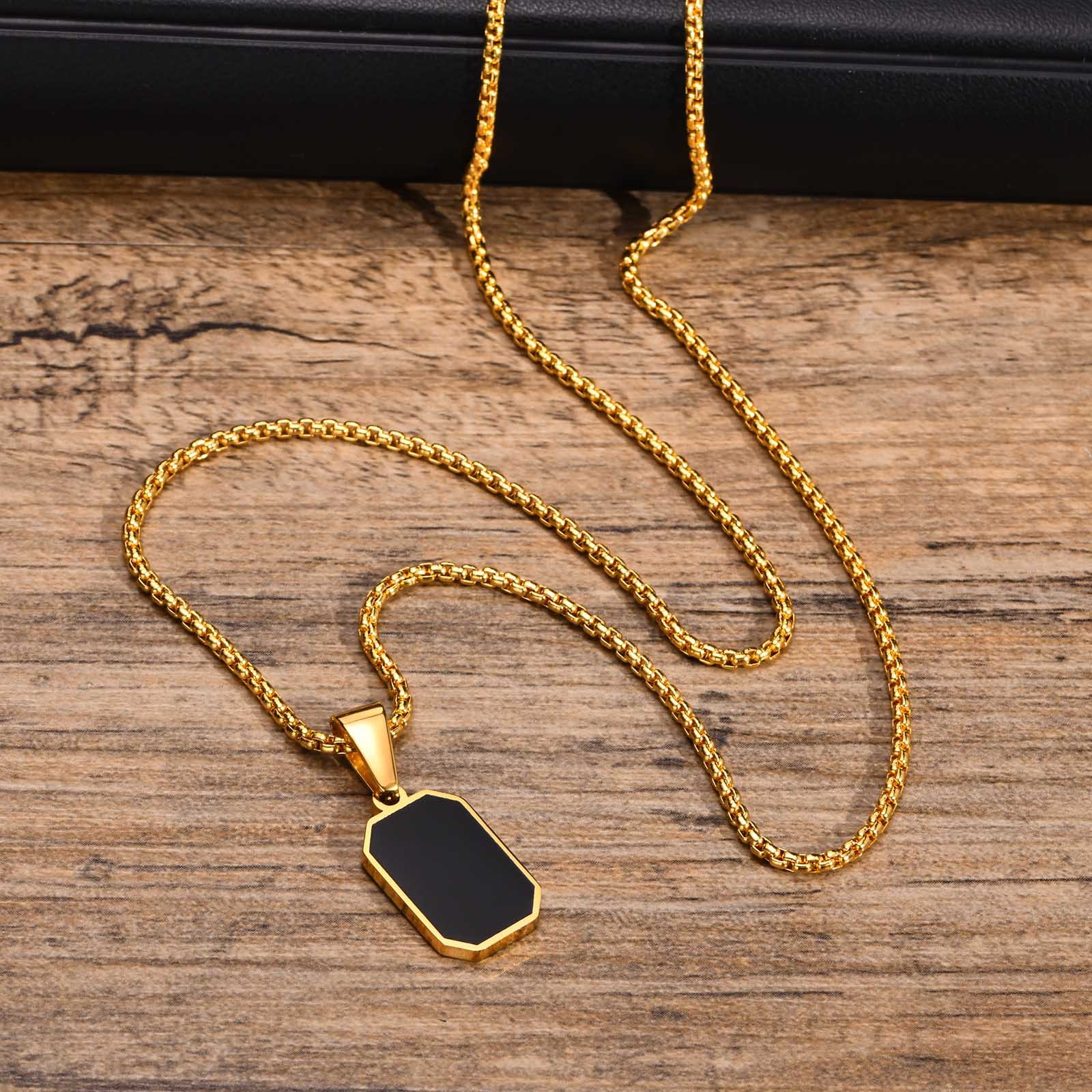 7g Weight Pendant Jewelry Making Type 18K Gold Plated Plating Material 201 Stainless Steel Chain Material 1 Piece Quantity Daily Occasion 201 Stainless Steel Material Geometric Pattern All Seasons Season Unisex Gender Polished Finish Polishing Design Simple Style Style Simple Style Geometric 201 Stainless Steel Polishing 18K Gold Plated Unisex 10