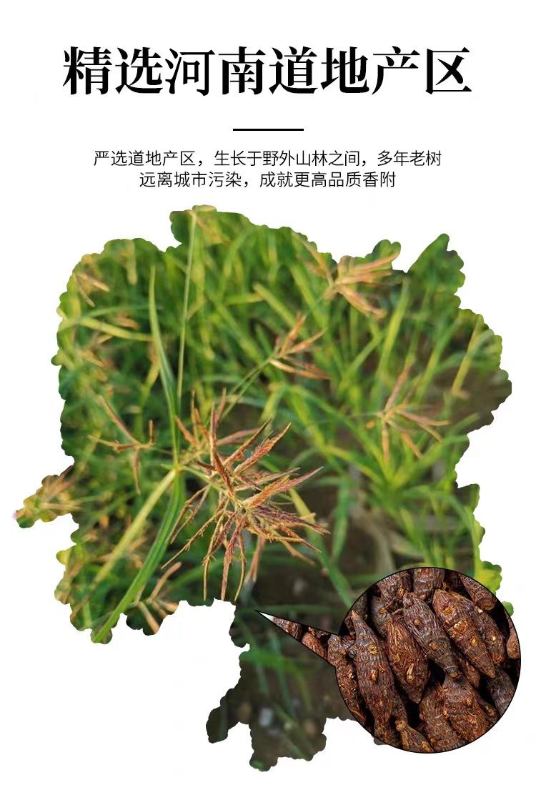 Xiang Fu Slices (Cyperus rotundus) — Vinegar-Processed Cyperus Rhizome, 500g overview