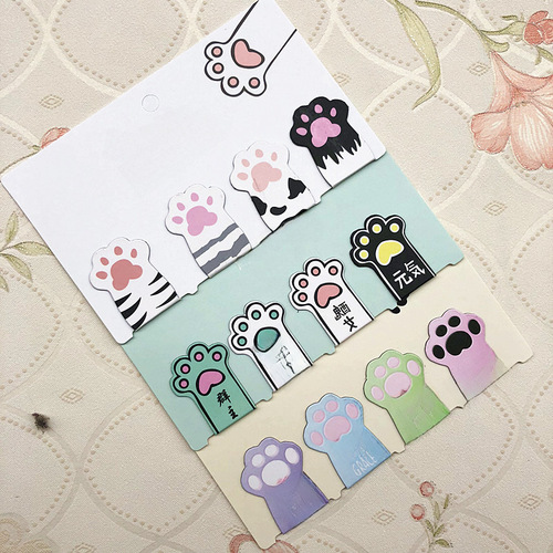 Creative shape double-sided magnetic bookmark Student study textbook page divider Study genius cartoon page magnet label