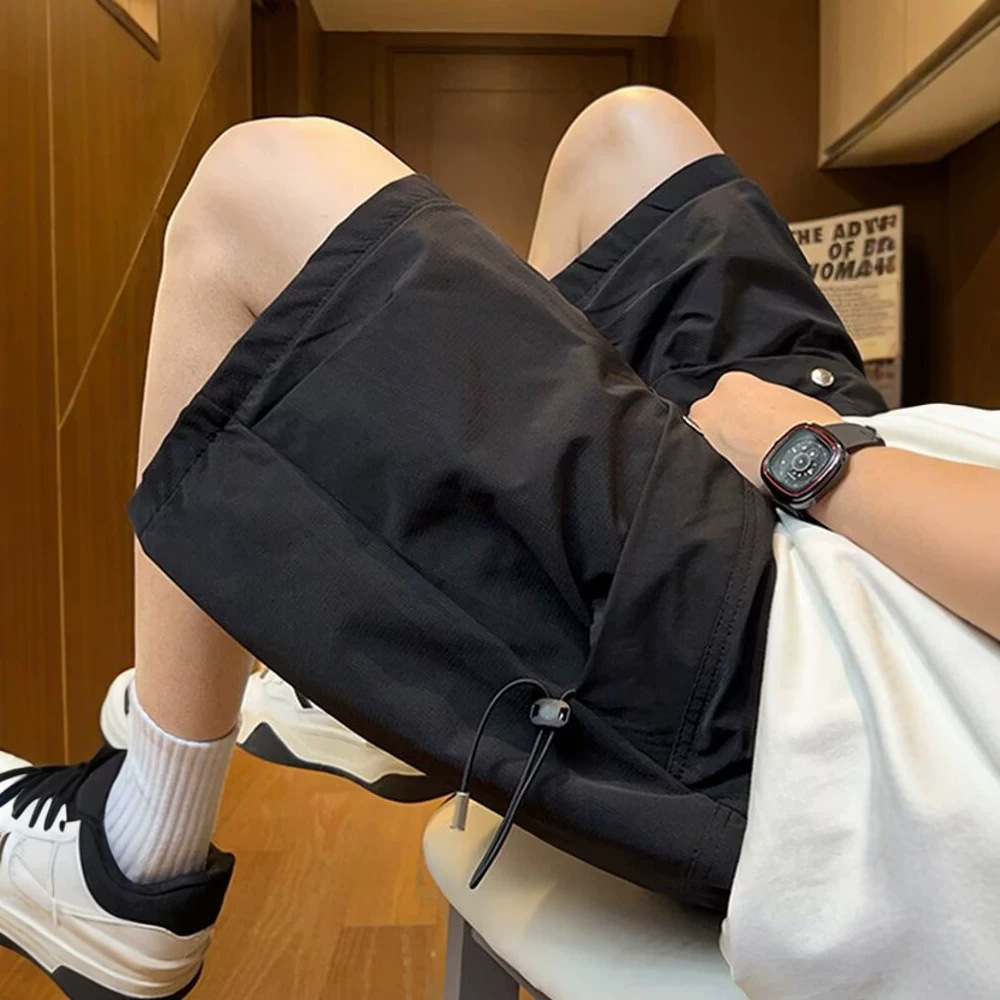 Men's Summer Cargo Shorts Trendy High Street Style Large Pockets Sporty High End Casual Five Point Pants_viptrois.com