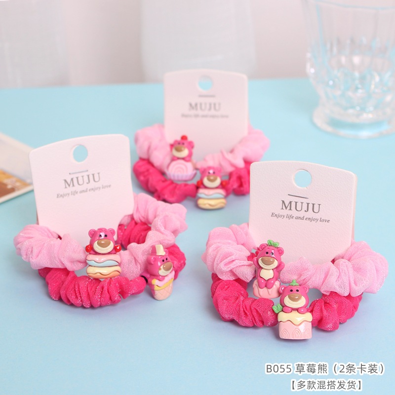 [Carga de tarjeta] sensación de alto nivel coreano de cabello de código de barras de moda de alta elasticidad de cabello anillo de cabello correa de cola de caballo