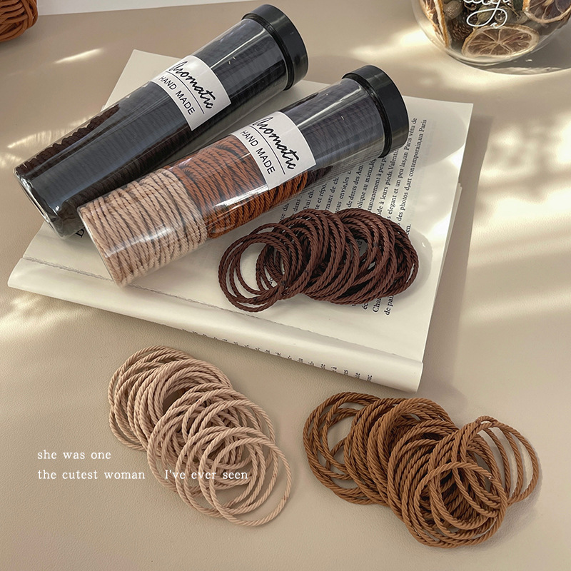 cordón de correa de goma sin costura, cordón de cabello de alta elasticidad, anillo de cabello duradero, cabello alto, cola de caballo fija, cuerda de cabello de bola