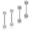 Производитель поставляет прямые стержни 316L, прямые стержни с циркониевыми ниппелями 3A, стержни с полным шариком и стразами для пирсинга сосков, ювелирные изделия для пирсинга сосков.