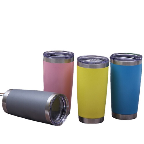 Supply 20oz Stainless Steel Insulated Car Cup with Straw Ice Boss Cup Portable Beer Cup Car Cup