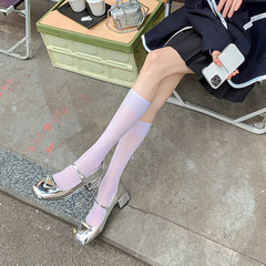 Spring and Summer Series JK Ultra-Thin Stockings for Women, School Style, Short to Mid-Thigh Net Stockings, Pressure Slimming Leggings, Knee-High Ice Silk Stockings for Girls and Women