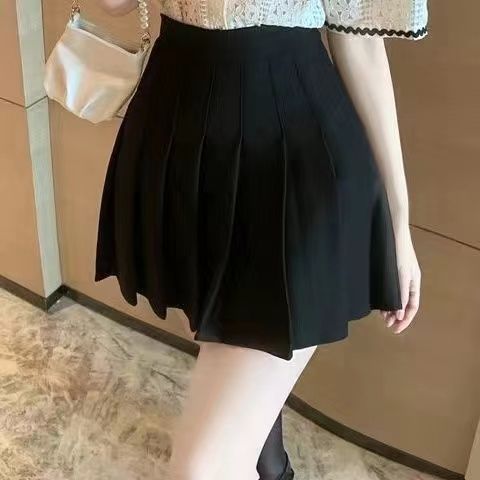 秋季韩版套装简约长袖衬衫收腰背心假两件高腰显瘦半身裙两件套女|undefined