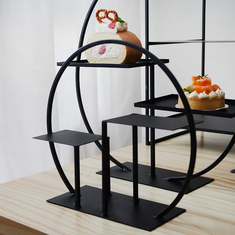 Transfronterizos Amazon temu postre estante de exhibición bandeja de pastel estante de pastel diseño de cumpleaños