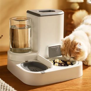 Cat Bowl, Dog Bowl, Cat Food Bowl, Double Bowl, Automatic Drinking Bowl, Large Capacity Cat Rice Bowl, Integrated Neck Protection Pet Supplies