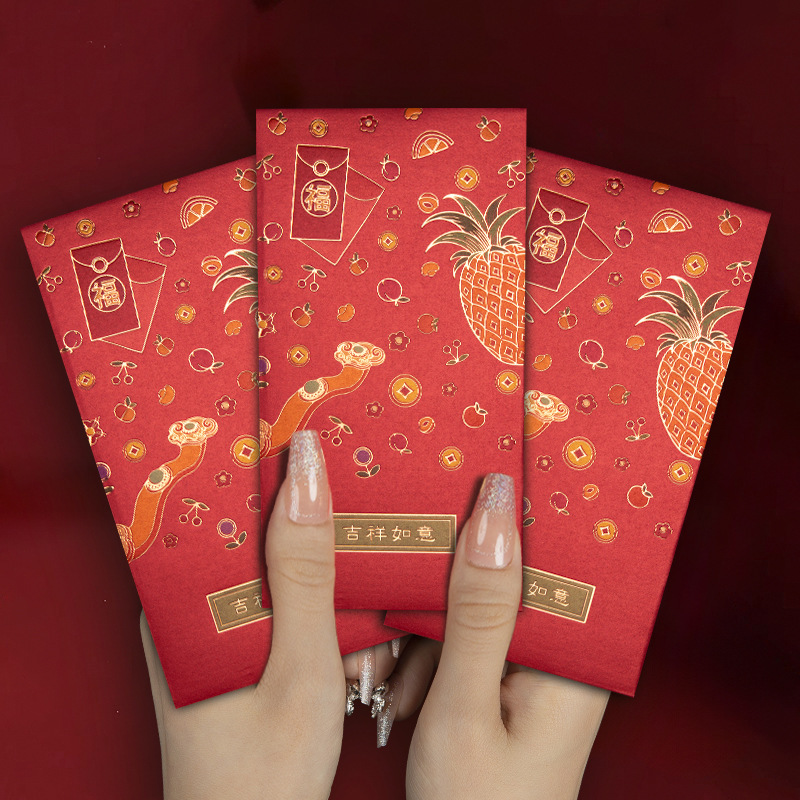 Lian Nian Youyu 香港版高級赤い封筒新しい新年の赤い封筒バッグクリエイティブ新年の赤い封筒工場卸売|undefined