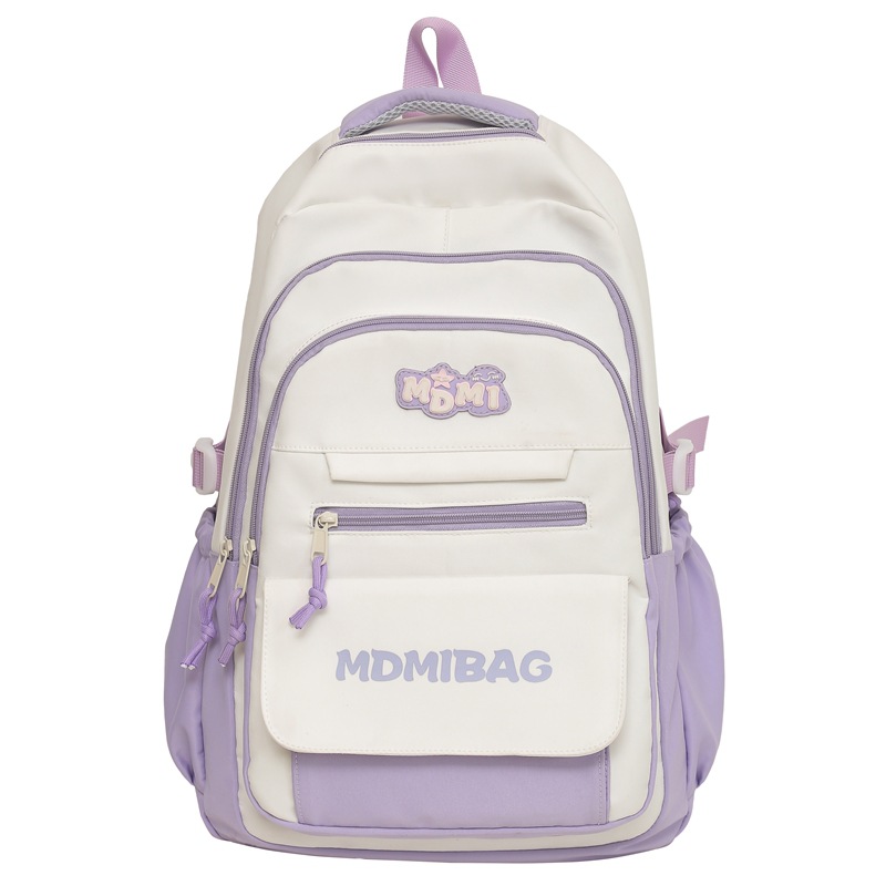 Mochilas escolares niñas de secundaria de alto valor facial nicho estilo insfeng estudiantes de secundaria de gran capacidad chocan con el color de los estudiantes de primaria para reducir la carga mochila