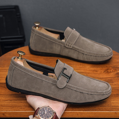 Men's Same Style Bean Pod Shoes Autumn Loafers Soft Sole Breathable Slip-On Casual Driving Shoes