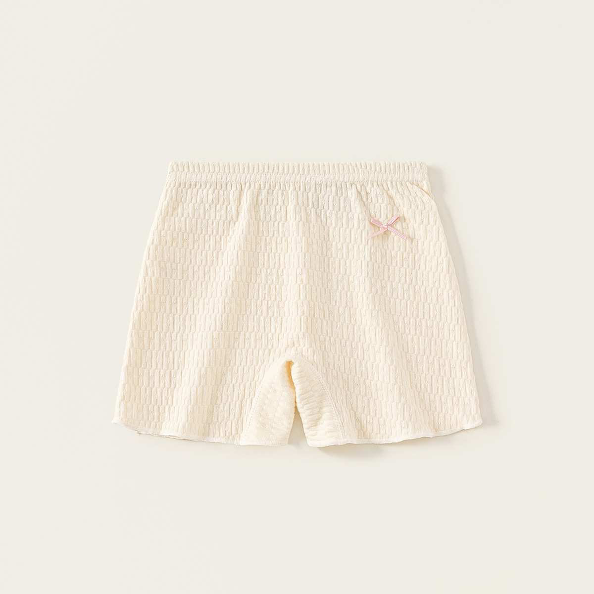Youbao ropa para niños leggings para niños, ropa para niños, pantalones cortos con orejas de madera con lazo, pantalones de seguridad de color sólido para niñas de verano