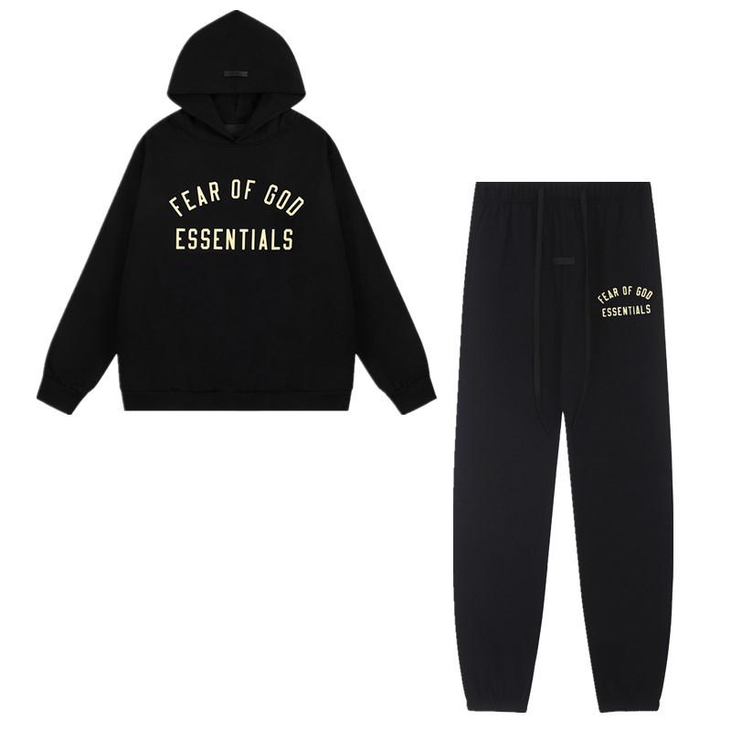 FOG ESSENTIALS Temporada 10 Impresión de letras de estilo americano Suéter Suelto Set de moda masculina Transfronterizo