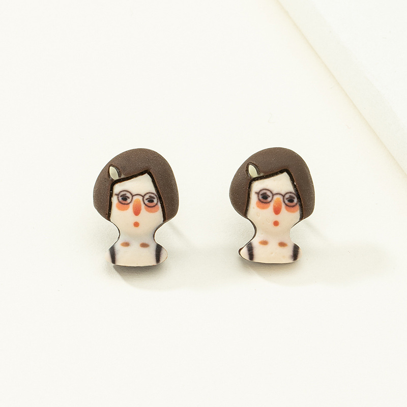 Cartoon Creative Funny New Resin Cute Earrings display picture 18