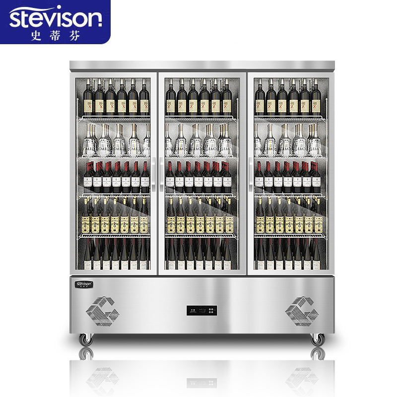 史蒂芬Stevison XSX1458-G 新款三门玻璃展示柜 不锈钢 商用厨房