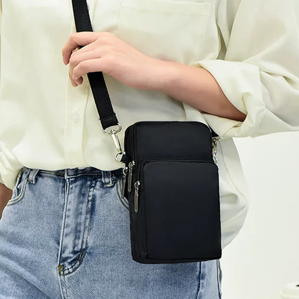 New Large Screen Mobile Phone Bag Women's Shoulder Crossbody Bag Coin Purse Oxford Cloth Bag Wrist Bag Mother Bag Sports Arm Bag