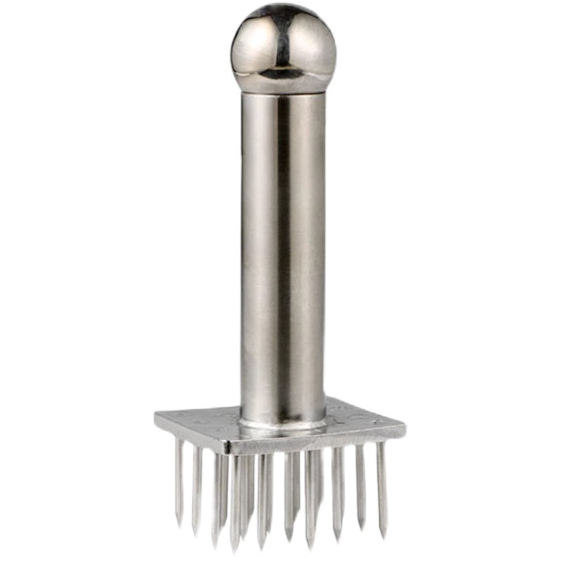 Stainless steel pine meat needle meat Ripper pigskin hole-tying machine pigskin plug hammer meat-burning machine beef tendon fork chicken needle fork