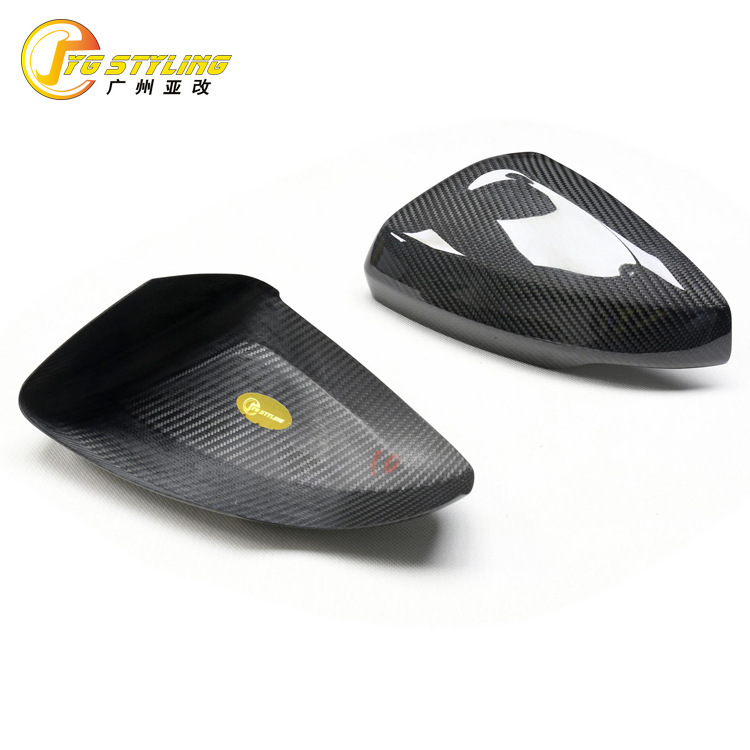 Cross-Border Supply Suitable for Audi A1 Volkswagen Polo Polo Dry Carbon Fiber Sticker Rearview Mirror Housing Reversing Cover