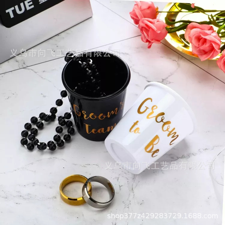 Macaron color transparente Cadena de cuentas Copa novia para ser FIESTA DE Navidad Halloween Fiesta de la boda