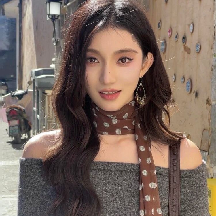 韩系黑白波点丝巾系脖发带女2025新款高级感气质甜美百搭飘带颈链|undefined