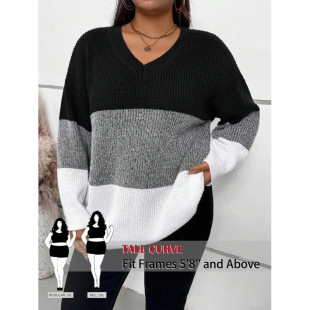 G 18628 Color block turtleneck sweater ƴɫ���Ië�¿羳