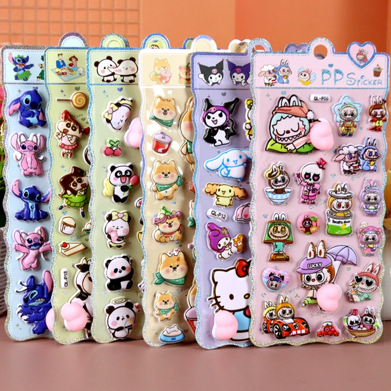 Sanrio, гель для кожи ягодиц, детская наклейка с мультфильма, антистресс, единорог, панда