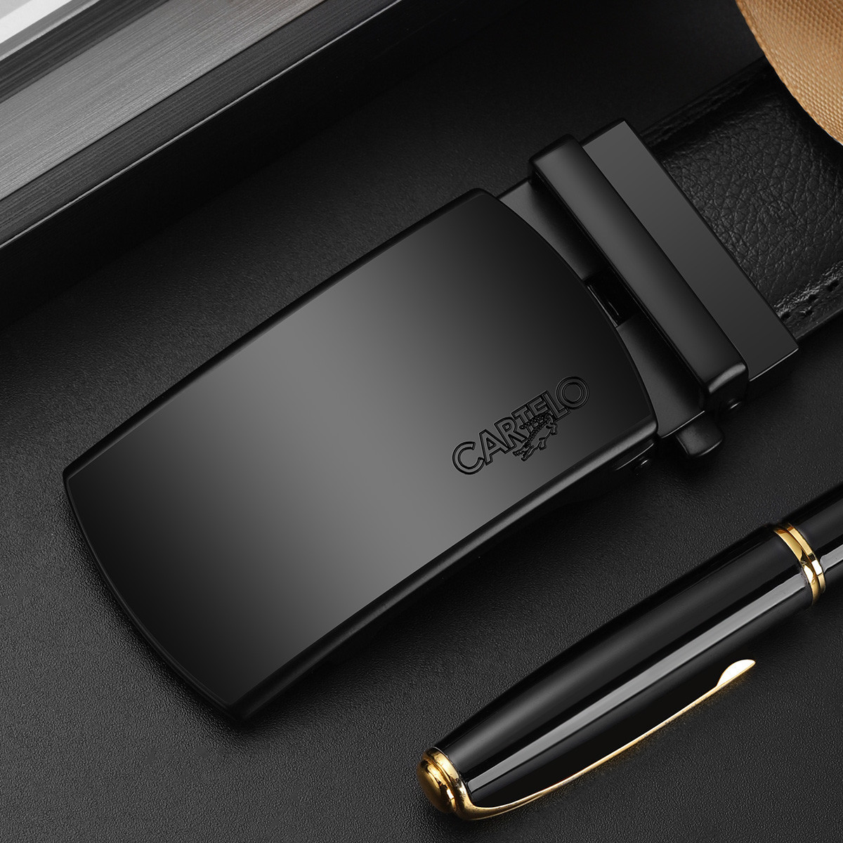 스타일 34 블랙 버클 블랙 벨트 [절묘한 선물 상자 포장]