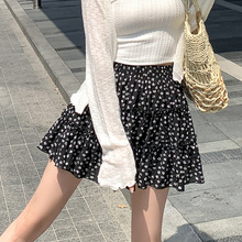 设计感韩系碎花半身裙女夏小众复古芭蕾风显瘦百搭A字蛋糕小短裙