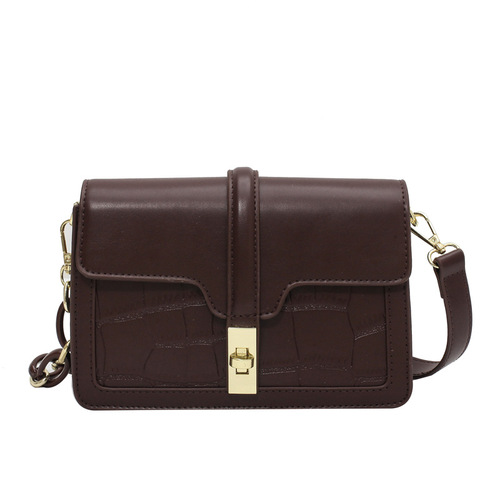 New small bags for women in autumn and winter 2024 new trendy Korean style fashionable stone pattern one-shoulder cross-body hand-carrying small square bag