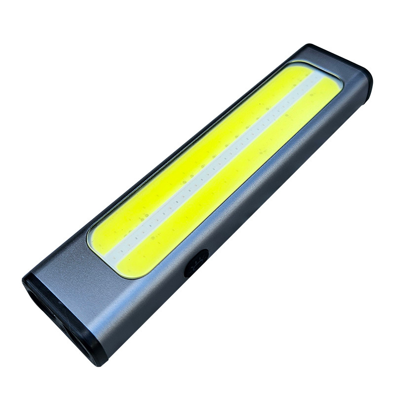 Nueva luz de trabajo, linterna COB, hebilla colgante de succión magnética, iluminación de luz doble, cuerpo de aleación de aluminio, luz roja y azul aerodinámica