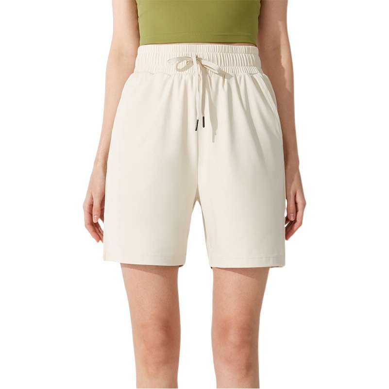 Pantalones cortos deportivos antibacterianos de grado 5A de las mujeres de verano Delgado verde suelto adelgazamiento pantalones medios pantalones casuales pierna ancha pantalones calientes
