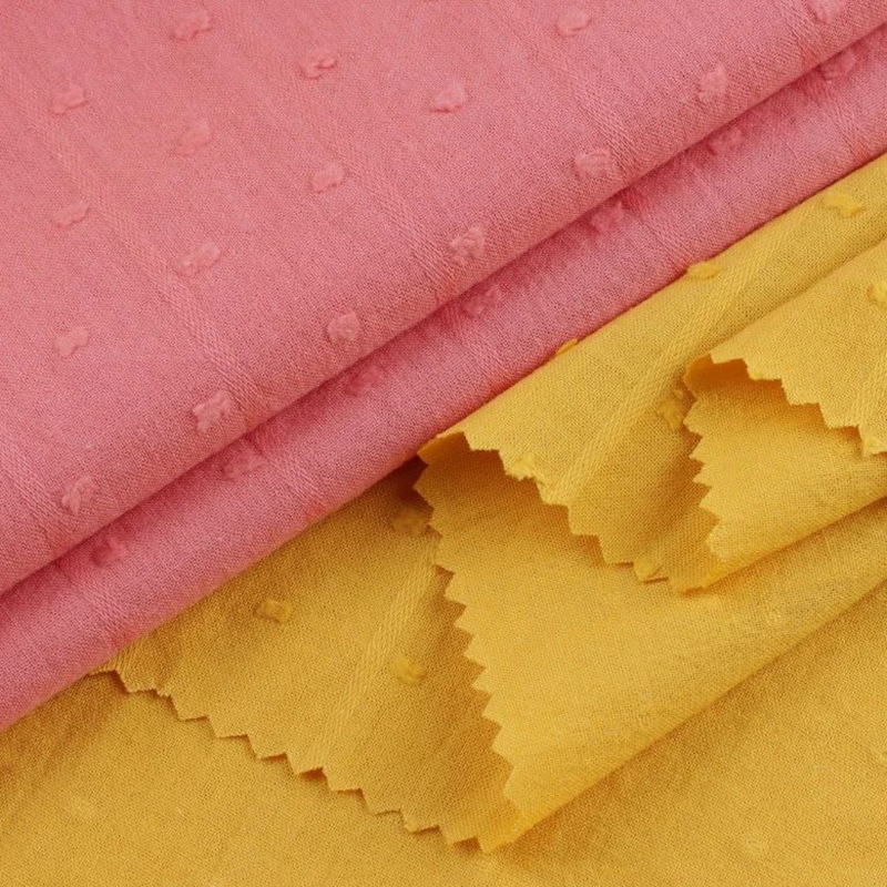 全棉纱罗条子提花点点面料 春夏Lolita女装连衣裙童装衬衫梭织布