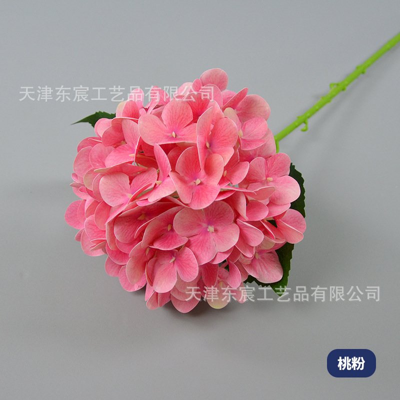 単枝72頭のフィルムのアジサイのシミュレーションの花の卸売りの大型の園芸の滝の装飾の形の偽の花の3dフィルムのアジサイ|undefined