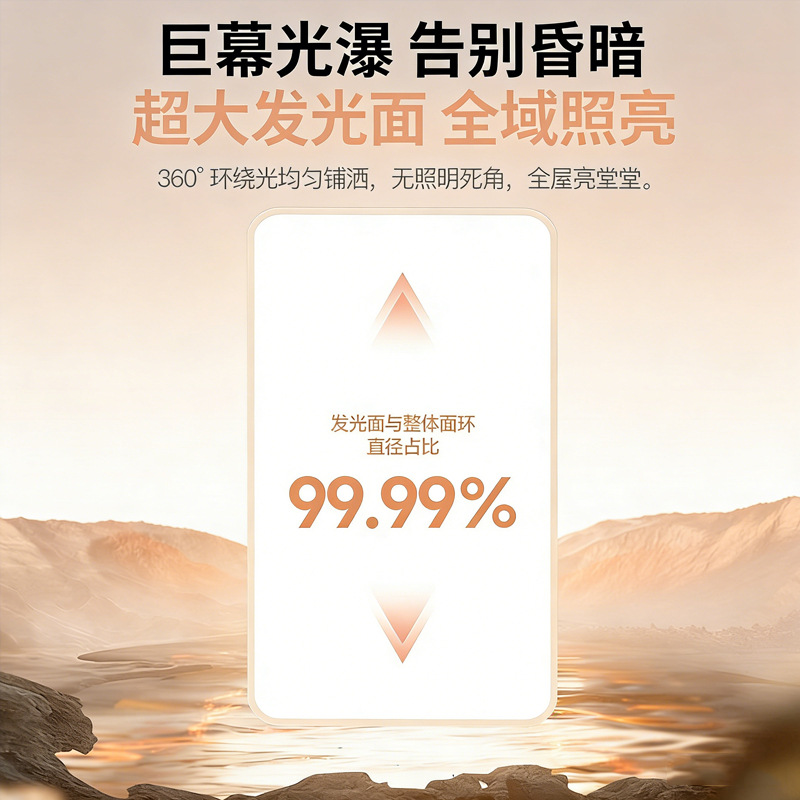 Lámpara principal para sala de estar, lámpara de techo de emisión lateral, lámpara de dormitorio que protege la vista, accesorios de iluminación para toda la casa, iluminación decorativa para el hogar de Zhongshan